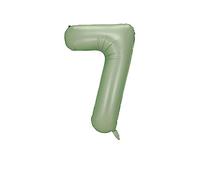 FINGCRO Ballons en aluminium en forme de chiffre 7 Vert olive 101,6 cm