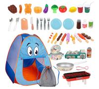 Fingend Camp Playset de Camping pour - Jeu de Jouets à Engrenages de Simulation, kit de Jeu d'intérieur et d'extérieur pour Filles