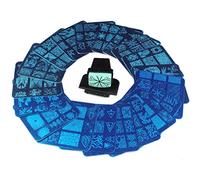 Finger Angel 20 Pcs Différents Design Stamping Plaques + 1 Pcs Carré Vert Caoutchouc Stamper DIY Nail Art Image Timbres Plaques Manucure Modèle Outils