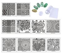 Finger Angel Lot de 10 plaques de stamping pour nail art