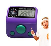 Finger Clicker | Montre Boussole Numérique Portable - Compteur Manuel | pour Baseball Basketball Golf Peche Natation Tricot Crochet Exercice Salle De Classe