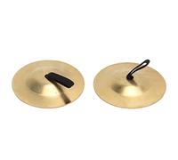 Finger Cymbals for Belly Dance | Pure Copper Finger Bells with Elastic Loops | Sturdy & Easy Grip for Parties/Performances/Holidays | 2Pcs Set (Or)