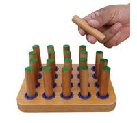 Finger Exercise Pegboard, Coordination Training Tool Wood Pegboard, Occupational Training Tool Fine Motor Skills Development For Grandma Grandpa Men Women Friends Family Lovers