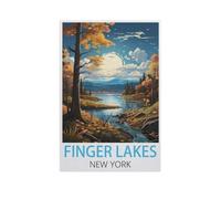Finger Lakes New York,Puzzle pour Adultes 1000 Pièces en Bois Puzzles Jeu Cadeau Accueil Décoratif Mots Croisés(75x50cm)-FO98