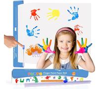 Finger Painting Paper Roll,12 X 400 Inches,No Format,White,Large Size For Toddlers,Art For Children,Easy To Cut