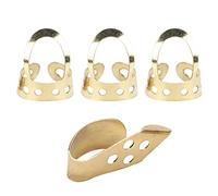 Finger Picks Métal Ajustables, 3 Pieces Doigts Index + 1 Pouce, Accessoires pour Guitare Banjo Ukulélé - Léger, Durable, Polyvalent pour Débutants et Professionnels (Ou)