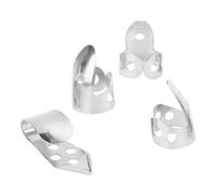 Finger Picks Métalliques, Ensemble 3 Picks Doigt Index et 1 Pick Pouce, Accessoires Guitare, Ukulélé et Basse - Durable en Métal, Taille Standard, Parfait Pour Débutants et (Argent)