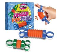 Finger Poppers Fidget Toy Jouet pour Enfants - Tubes pour Exercices des Mains Pop Mini Fidget Toys - Jeu Sensoriel pour Filles et Garçons - Renforce Les Doigts et Maintient l'Occupation - Lot de 2