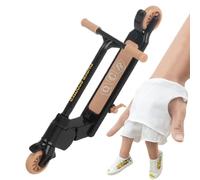 Finger Scooters, Two-Wheel Toys, Tiny Fingerboard Scooter, Interactive Movement Game, Durable Build, Perfect for Boys, Girls, Teens, Youth, Friends, Family Fun Easy to Use Color Black