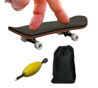 Finger Skate Board - Mini skateboard en bois avec cadre en , patins en PU antidérapants, sac de rangement pour garçons