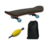 Finger Skateboards - Wood Fingertip Game, Anti Slip PU Mat Wood Skateboard Party Favors, Hand Skateboard, Mini Handheld Board for Boy Girl Student Adult Desktop Ornament Bedside Dorm Apartment