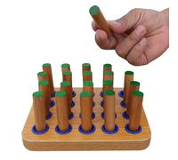 Finger-Stamp Board en bois avec 20 baguettes - Dispositif de réadaptation pour promouvoir la mobilité, la motricité fine et la coordination des doigts | Conseil de formation pour les adultes et les en