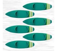 Finger Surfboard, Mini Surf Toy, 4.72x1.34x0.55 inches Collectible Fingerboard, 6 Pieces Set, Small Surfboards Accessory, Kids Teen Car Riding Desks Window Beach Decor Party Favors Present