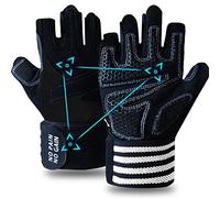 FINGER TEN Gant De Fitness Homme Femme Doigt Plein Entraînement Crossfit Gymnastique Paire De Valeurs, Gants PoignEe RembourrEe L'haltErophilie Gym Interieur Exterieur S M L XL (Demi Doigt-Foncé, M)