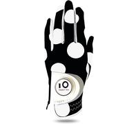 FINGER TEN Gant De Golf Femme Main Gauche Droite Motif imprimé poignée Marqueur De Balle Pack，Gants Golf Femmes Durable Respirant Doux Taille S M L XL (S-Main Gauche(Worn on Left Hand), Trou Blanc)