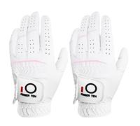 FINGER TEN Gants De Golf Femme Paire de Valeur ou Lot De 2, Gant Main Gauche Droite Temps pluvieux Confortable Doux Taille XS à XL (Main Gauche(Worn on Left Hand), S)