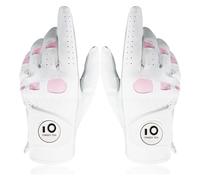 FINGER TEN Gants de golf pour femme avec marqueur de balle pour main gauche et droite en cuir cabretta en paire - Gants de golf pour femme - Grip pluie - Souple et confortable - Flexibles - Tailles S,