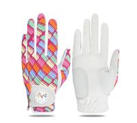 FINGER TEN Gants de golf pour femme - Droitier et gaucher, respirants, doux toutes saisons, antidérapant, adhérence de pluie, Weathersof, rouge, M