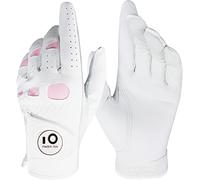 FINGER TEN Gants de golf pour femme en cuir cabretta gauche et droit avec marqueur de balle, gants de golf pour femme, adhérence à la pluie, résistants à l'usure par toutes les saisons, taille M, 1