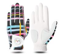 FINGER TEN Gants de golf pour femme gaucher et droite avec marqueur de balle, imperméable, gants de golf pour main droite, respirants par toutes saisons, doux et antidérapants (noir, taille S, gauche)