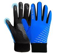 FINGER TEN Gants Hiver Enfants Enfant Velo VTT Chaud Sport Anti-DÉRapant avec ÉCran Tactile Tactile Paire Valeur, Gant Running Jeunes Garçons Garçons Filles Ecole (XL, Bleu)