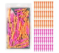 FINGER TEN Golf Castle Tees escalier en Plastique Non cassé Mix Value 60pcs, 2 3/4, 2 1/4, 1 1/2 Pouces Tee Long Pack pour la Pratique (Orange+Bleu)