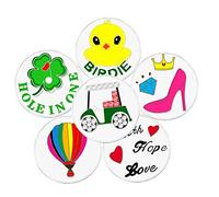 FINGER TEN Marqueur de Balle de Golf émail pour Chapeau de Golf magnétique Clip ou Un relève-Pitch différents Motifs Assortis Value 6 Pack (6 Pack-Différents modèles)