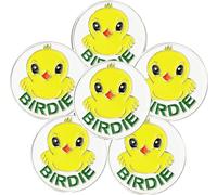 FINGER TEN Marqueur de Balle de Golf émail pour Chapeau de Golf magnétique Clip ou Un relève-Pitch différents Motifs Assortis Value 6 10 Pack (6 Pack-Oiseau Jaune)