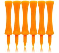 FINGER TEN Tees de Golf Plastique étape Down Outil Accessoire 60 Counts, 6 Taille Tee 2 3/4, 2 1/4, 2,1 3/4,1 1/2, 1 1/4 Pouce Durable Professionnel (60Tees-2 3/4’’-Orange, Orange)