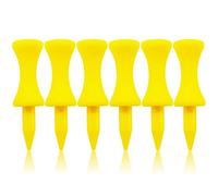 FINGER TEN Tees de Golf Plastique étape Down Outil Accessoire 60 Counts, 6 Taille Tee 2 3/4, 2 1/4, 2,1 3/4,1 1/2, 1 1/4 Pouce Durable Professionnel (60Tees-1 3/4’’- Jaune, Jaune)