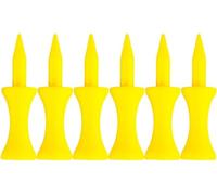 FINGER TEN Tees de Golf Plastique étape Down Outil Accessoire 60 Counts, 6 Taille Tee 2 3/4, 2 1/4, 2,1 3/4,1 1/2, 1 1/4 Pouce Durable Professionnel (60Tees-1 3/4’’- Yellow, Yellow)