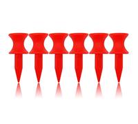 FINGER TEN Tees de Golf Plastique étape Down Outil Accessoire 60 Counts, 6 Taille Tee 2 3/4, 2 1/4, 2,1 3/4,1 1/2, 1 1/4 Pouce Durable Professionnel (60Tees-1 1/4’’- Rouge, Rouge)