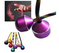 Finger Toys for Practicing Finger Dexterity, 2026 New Aluminum Alloy Worry Fidget Beads Spin & Bump Fidget Toy - for Men Women, Master Smooth Finger Moves with Every Spin (Blue)