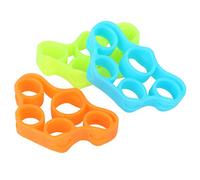 Finger Trainer Renforceur de Main Finger Exerciser 3Pcs Ceinture de Résistance Trapézoïdale pour Guitaristes Grimpeurs Silicone Bleu Orange Vert