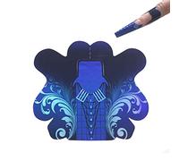 FingerAngel 100PCS Stiletto Nail Tips Laser Nail Forms Gel Polish Extension Forms Acrylic Tips Nail Art Decoration DIY Nail Gel Curl (Bule Color)