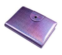 FingerAngel Organiseur pour collection de plaques de stamping nail art - 50 emplacements de 6 x 12 cm et de 9,5 x 14,5 cm Purple Color