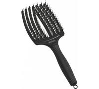 Fingerbrush Care Iconic-Large-Black-Detangling Brush with Boar Bristles & Nylon for Healthy and Shiny Hair