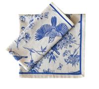FINGERCRAFT Imprimé, qualité supérieure, Serviettes de Table, mélange de Coton et Lin, Lot de 12, Taille 50,8 x 50,8 cm, Multicolore, Ultra Doux, (Lot de 12, Toile)