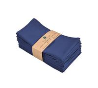 FINGERCRAFT Lot de 12 serviettes de table en coton et lin mélangé de qualité supérieure pour un usage quotidien, fêtes, Pâques, mariages - 45,7 x 45,7 cm - Bleu cloche