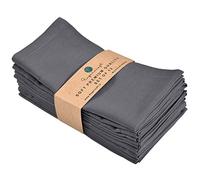 FINGERCRAFT Lot de 12serviettes de Table en Tissu mélangé Coton et Lin spécial Pâques,qualité supérieure,Coins en Onglet pour Une Utilisation Quotidienne Les Serviettes sont pré-rétrécies(Anthracite)