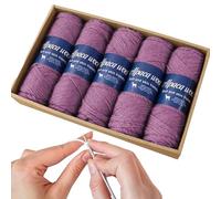 Fingering Weight Yarn - Soft Alpaca Crochet Thread, Scarf and Sock Yarn with Lightweight Comfortable Texture, Thin Knitting, Crafting Material for Family, Friends, and Handmade