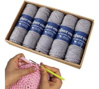 Fingering Weight Yarn - Soft Alpaca Crochet Thread, Scarf and Sock Yarn with Lightweight Comfortable Texture, Thin Knitting, Crafting Material for Family, Friends, and Handmade