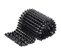 FINGERINSPIRE 1 Yard/0.91m Noir Flatback Punk Rock Perle Garniture 100mm Large Cousez Point sur Plastique Spike Cone Studs Rivets Flat-Back Punk Rock Garniture Ruban Maille Perle Artisanat pour DIY