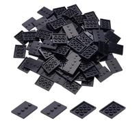 FINGERINSPIRE 100 Support en Plastique Noir de 3.2X2.4cm pour Figurine D'Action Support D'Affichage de Modèle Base Réutilisable à 4 Chevilles pour Figurine D'Action Jouet Gi Joe Motu