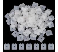 FINGERINSPIRE 100Pcs 12mm Embout en Silicone pour Couture de Baleines en Polyester Rigilene Blanc Collier Corset Embouts de Baleines en Spirale Bouchon en Silicone pour Bande de Soutien de Shapewear