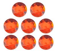 FINGERINSPIRE 10pcs 51mm Dos Plat Rond Acrylique Strass Bâton Sur Plastique Gemmes Rouge Extra Large Auto-Adhésif Rond Bijoux Embellissements Cristal Gemmes pour la Fabrication de Costumes Cosplay