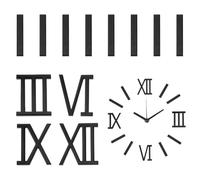 FINGERINSPIRE 12 Pcs Kit de Chiffres d'Horloge Chiffres Romains Chiffre d'Horloge en Acrylique Noirs Chiffre d'Horloges Numériques DIY pour Projet Fabrication Horloges Murale