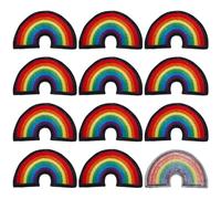 FINGERINSPIRE 12Pcs Patch Brodé Arc en Ciel Gay 32X52mm Appliques Arc en Ciel Progress Pride Patch Lesbien Gay Pride Patch Arc en Ciel Thermocollant en Tissu Appliques en Tissu Love Lgbt pour Sacs