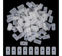 FINGERINSPIRE 160Pcs 7mm Embout en Silicone pour Couture de Baleines en Polyester Rigilene Blanc Collier Corset Embouts de Baleines en Spirale Bouchon en Silicone pour Bande de Soutien de Shapewear