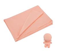 FINGERINSPIRE 1m Tissu Couleur Chair 1.5m de Large Couleur Saumon Clair pour la Fabrication de Poupées Tissu Polyester Brillant pour la Couture de Vêtements Sacs en Tissu Marionnettes Crochet